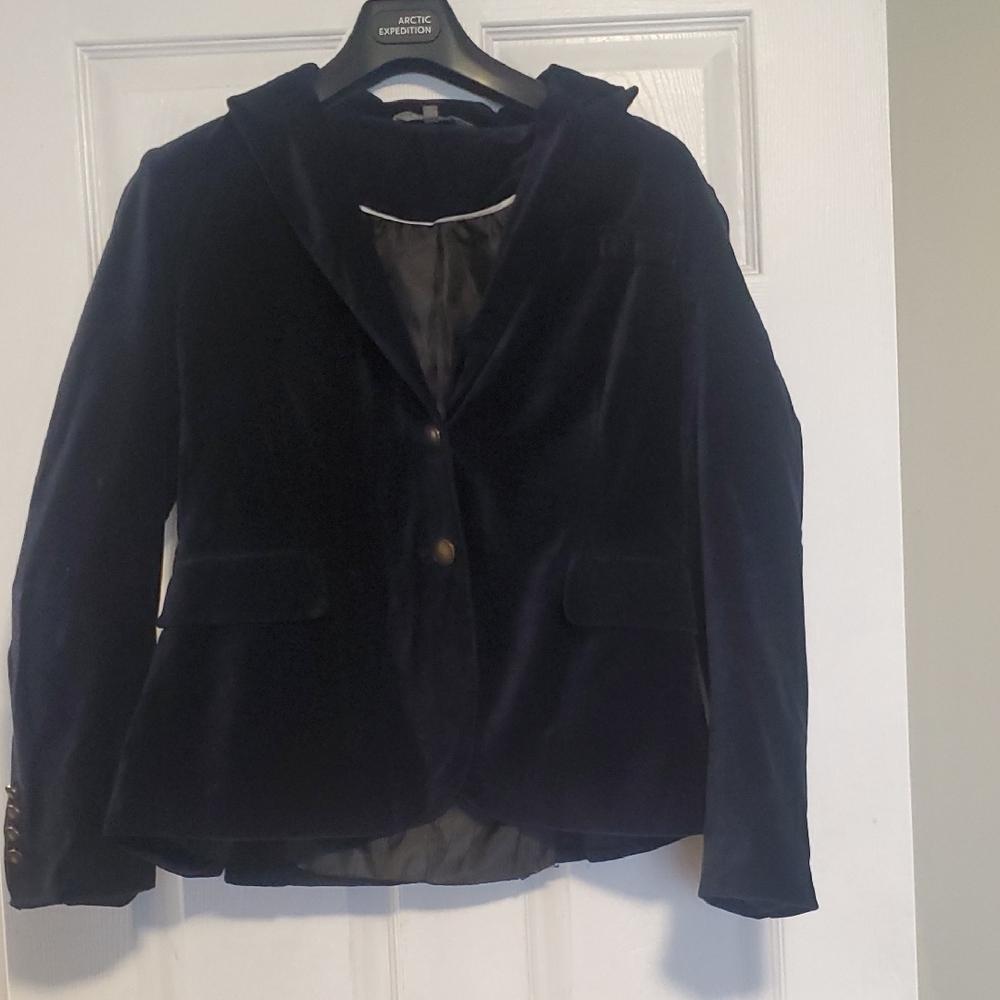 Velvet Blazer Jacket – Dark Navy Classic Tailored Style